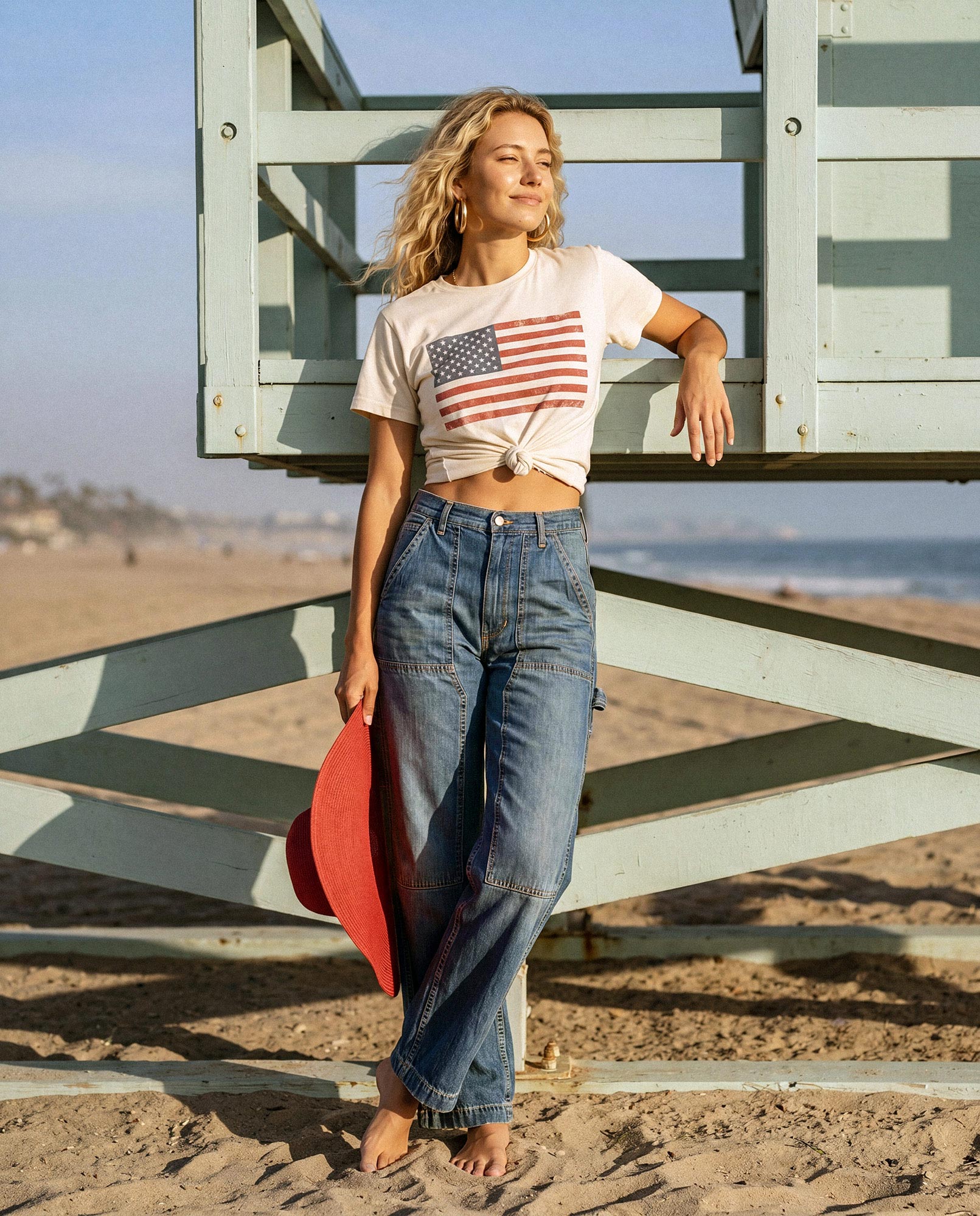 Shop the Bailee utility pant for women at EDWIN USA, featuring versatile denim with functional pockets and a relaxed fit for everyday style.