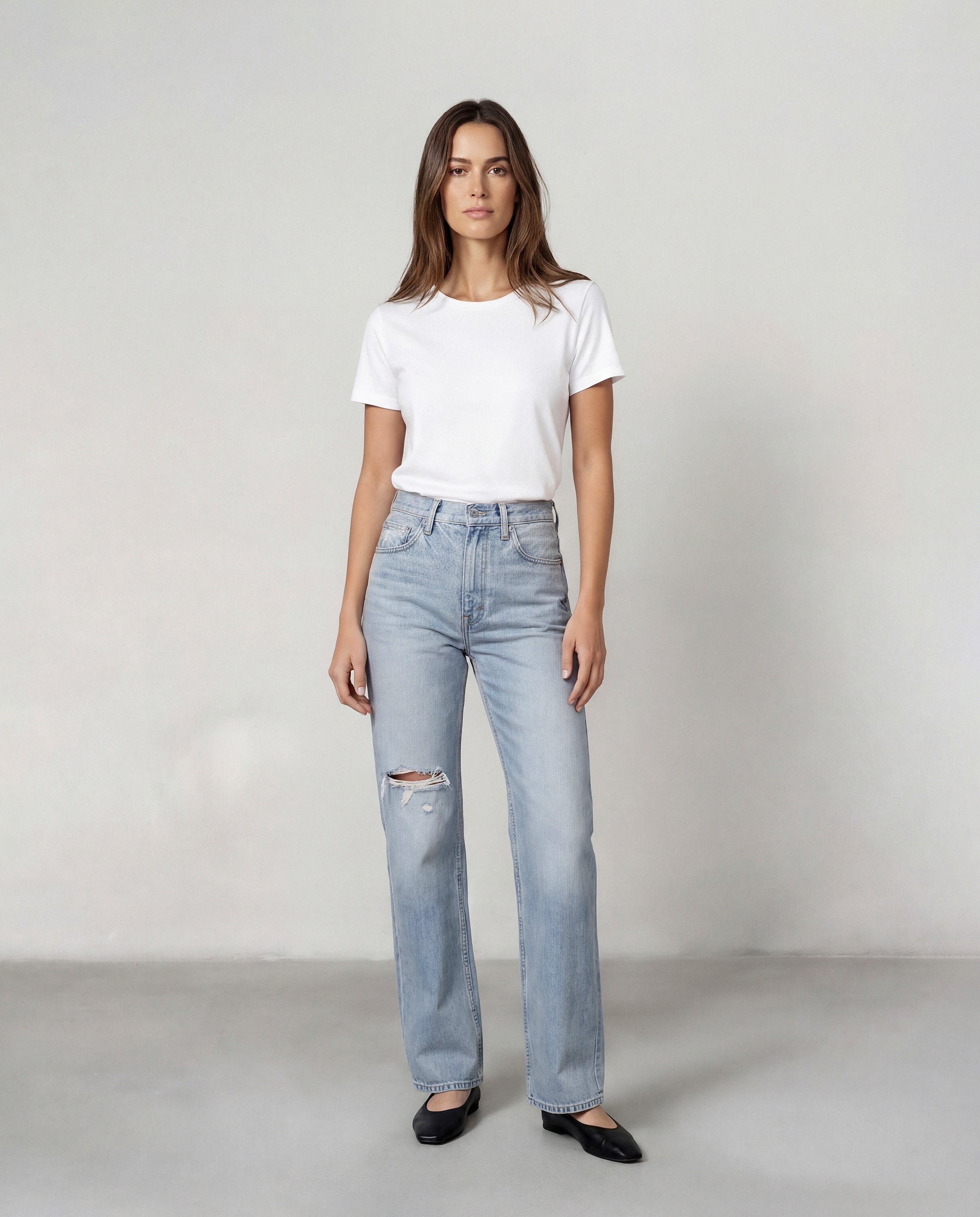 Shop EDWIN USA's Kadence straight leg Balboa jeans for premium women's denim with a classic fit, crafted in the USA for style and comfort.