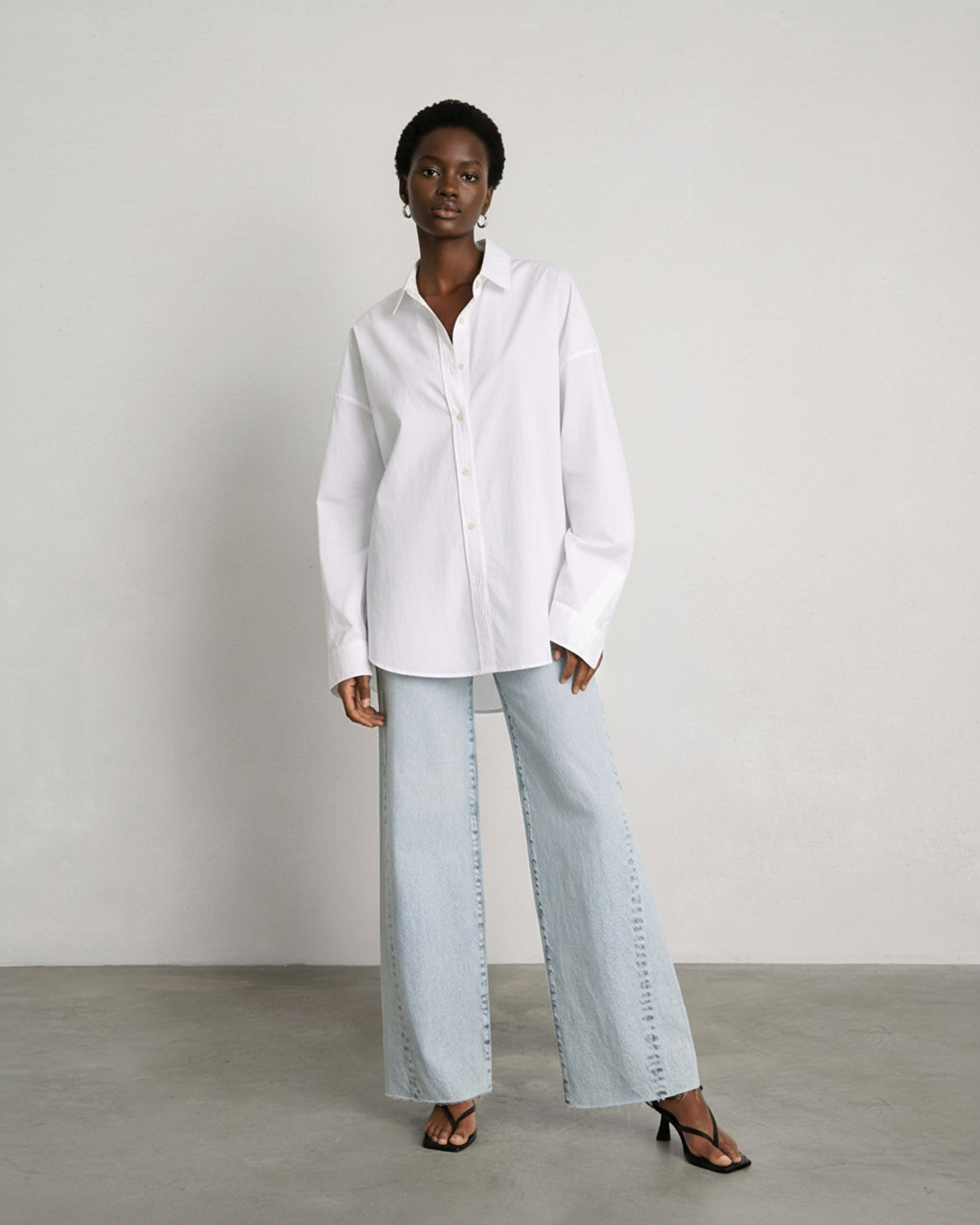 Shop EDWIN USA's Nova Relaxed Wide Leg Breeze jeans, premium USA made jeans for women with a stylish forward seam and comfortable relaxed fit.