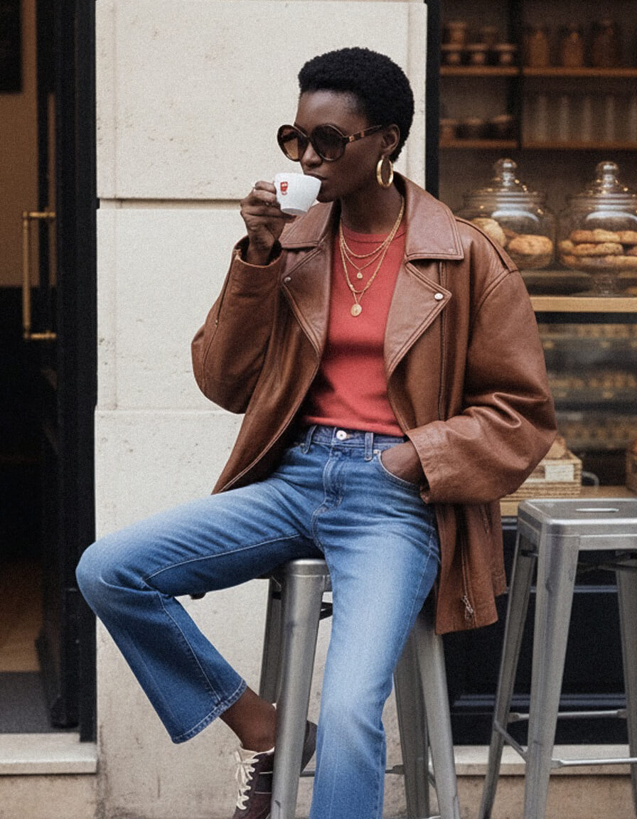 Discover the ultimate vintage-inspired crew tee in burnt orange. Crafted from super-soft ribbed cotton, this short-sleeve top offers a perfect fit for everyday style.