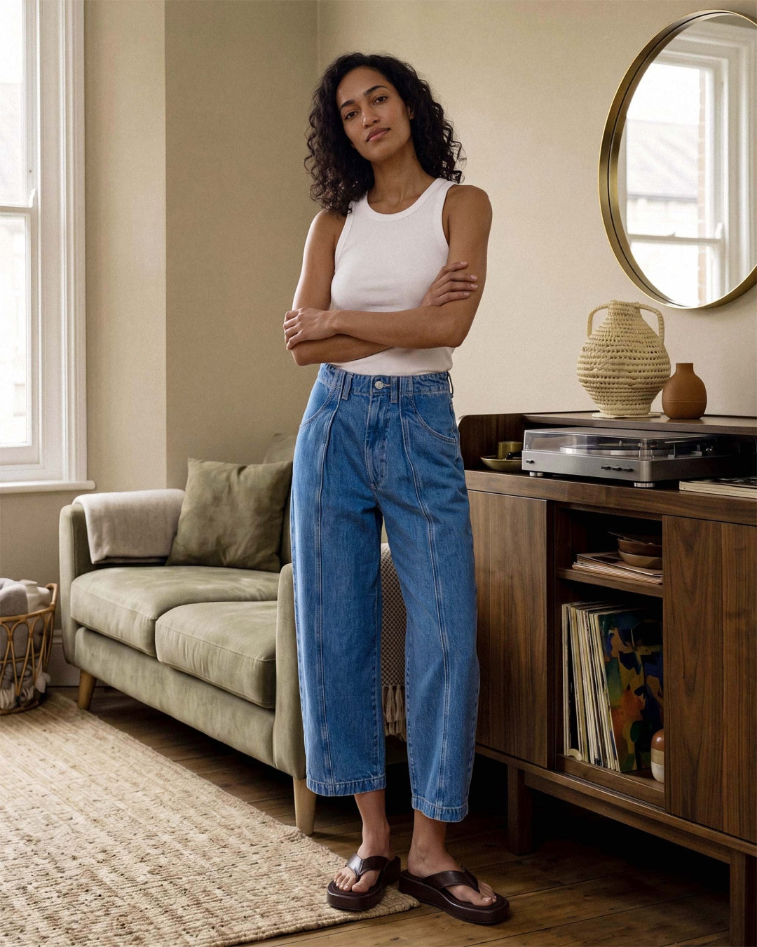 Elin Slim Straight Crop - Porto