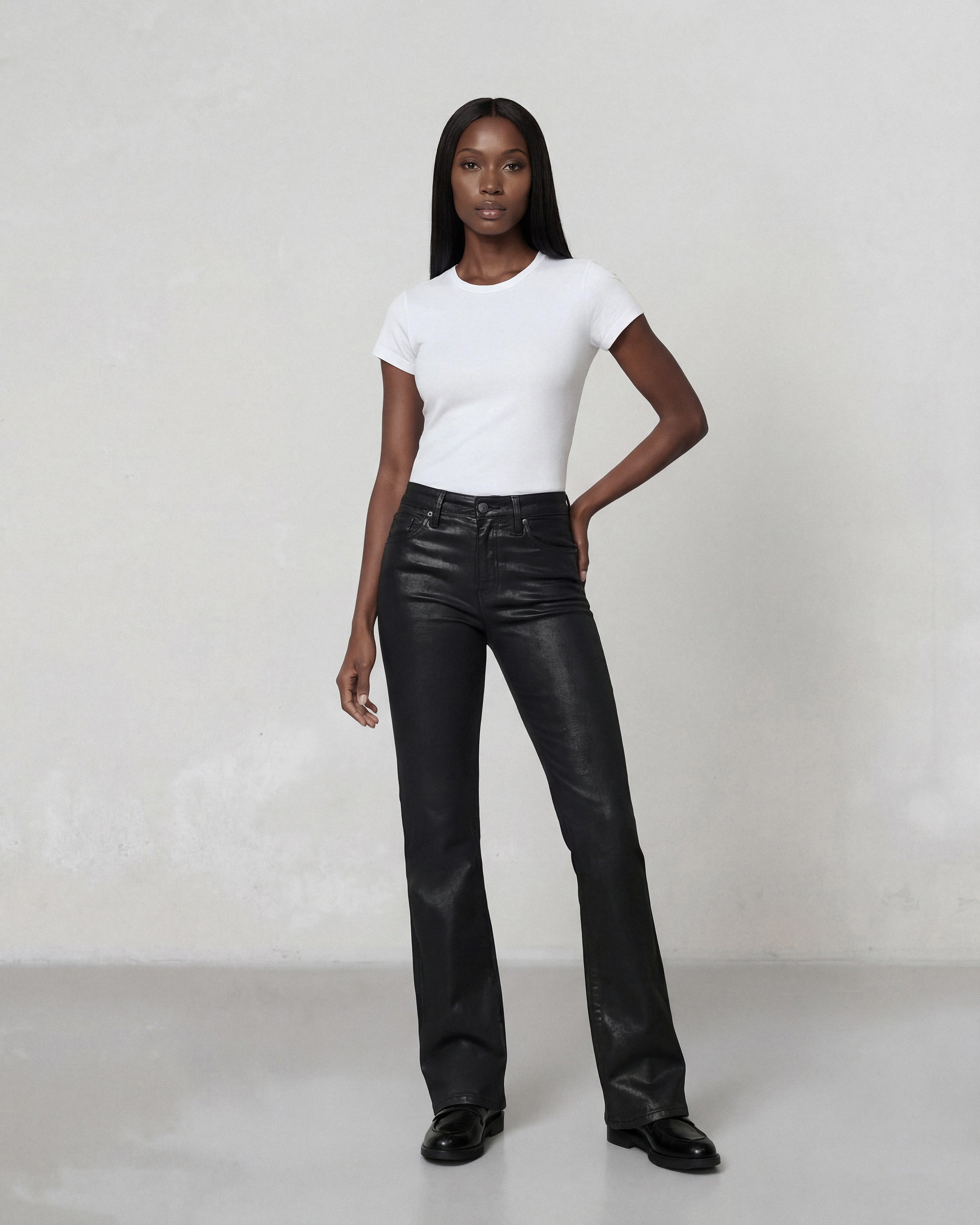 Discover the Lark Bootcut jeans in Granite, designed with a classic mid-rise and a flattering fit for all-day comfort. Elevate your style effortlessly!