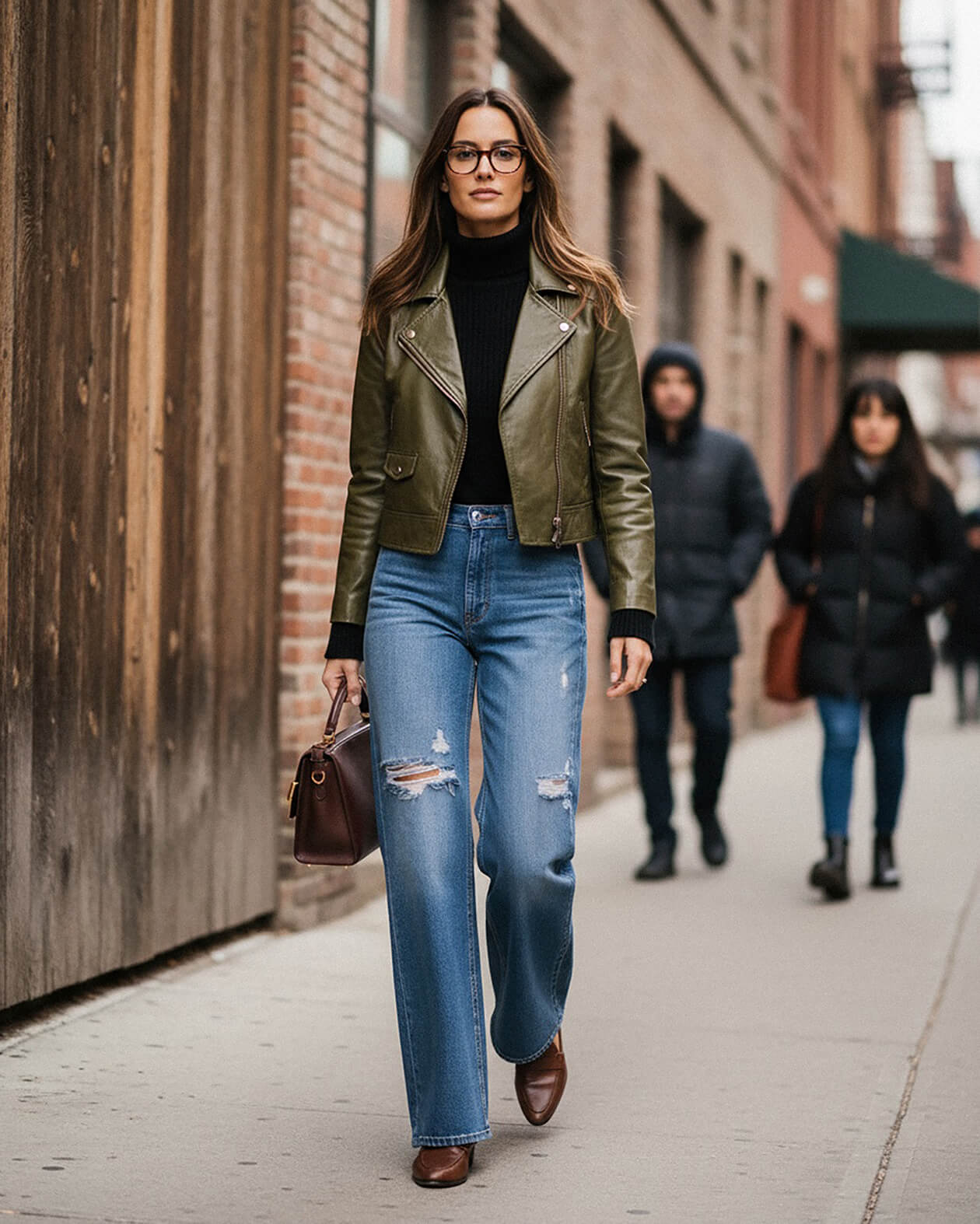 Iris Palazzo in Hennesy. Made with low-impact regenerative cotton fabric. Made in the USA, offering lasting comfort with a flattering fit.