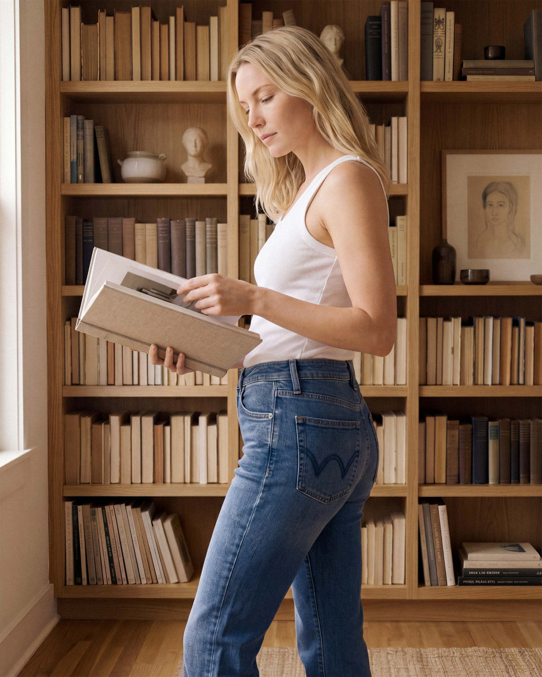 Lark Ankle Bootcut Mid Rise in Phipps. Built with regenerative cotton for conscious comfort. Proudly American-made, offering movement-friendly and beautifully tailored.
