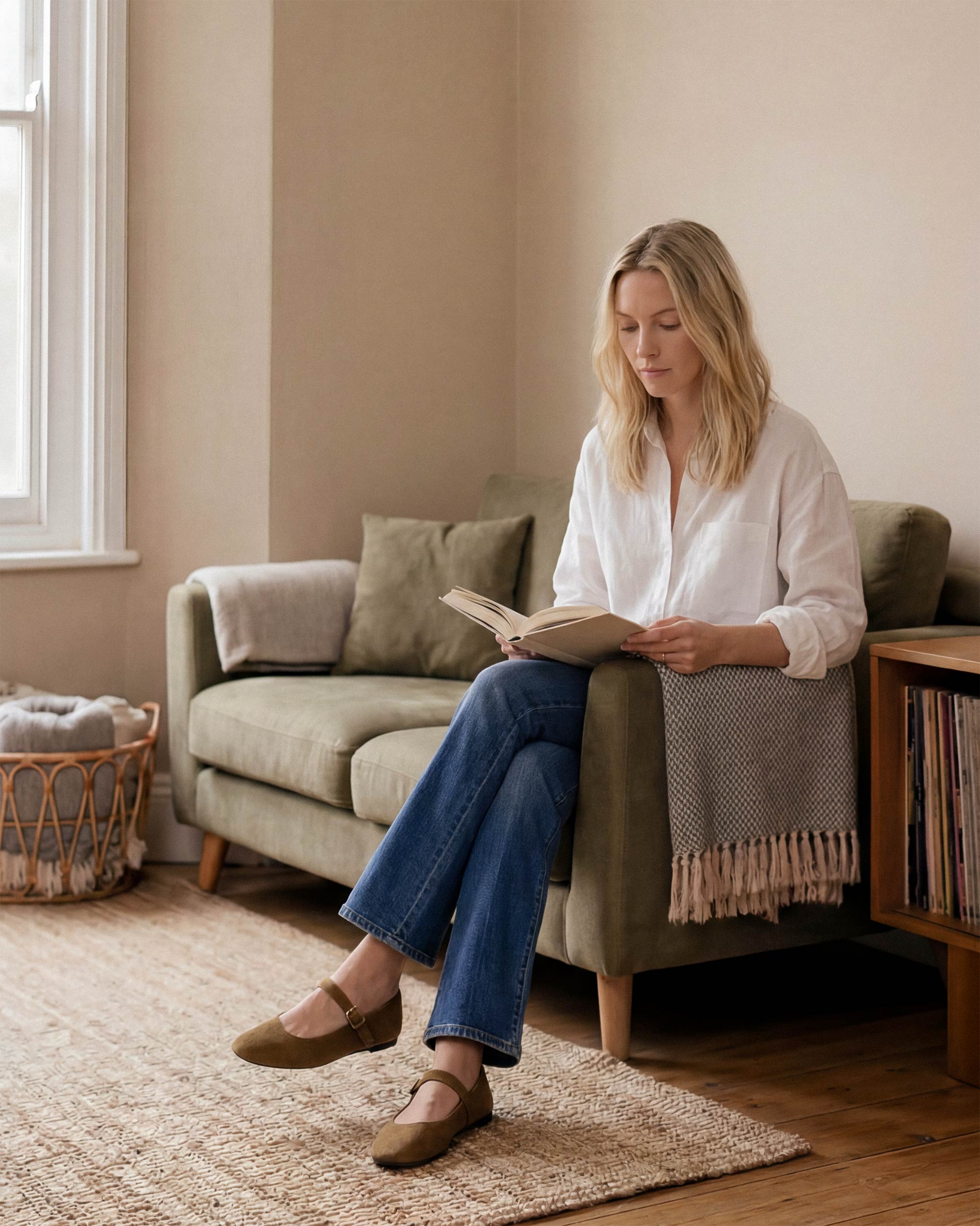 Lark Ankle Bootcut Mid Rise in WILDER. Crafted from regenerative cotton. Responsibly made in Los Angeles, offering everyday flexibility and elevated form.