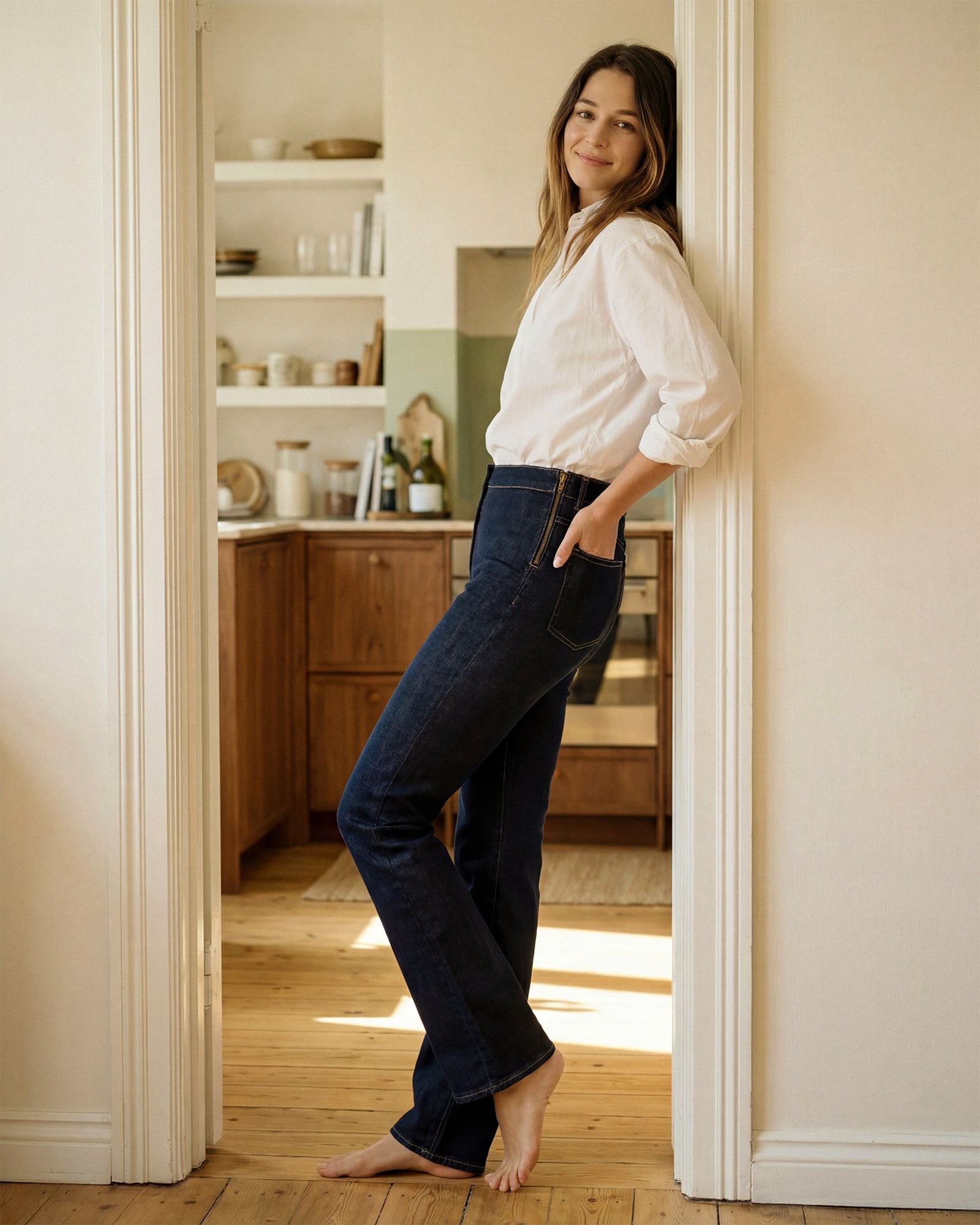 Discover the Lark Bootcut Pull-On Pant in Primrose, designed for a flattering fit through hips and thighs. Perfect for any occasion, elevate your style effortlessly!