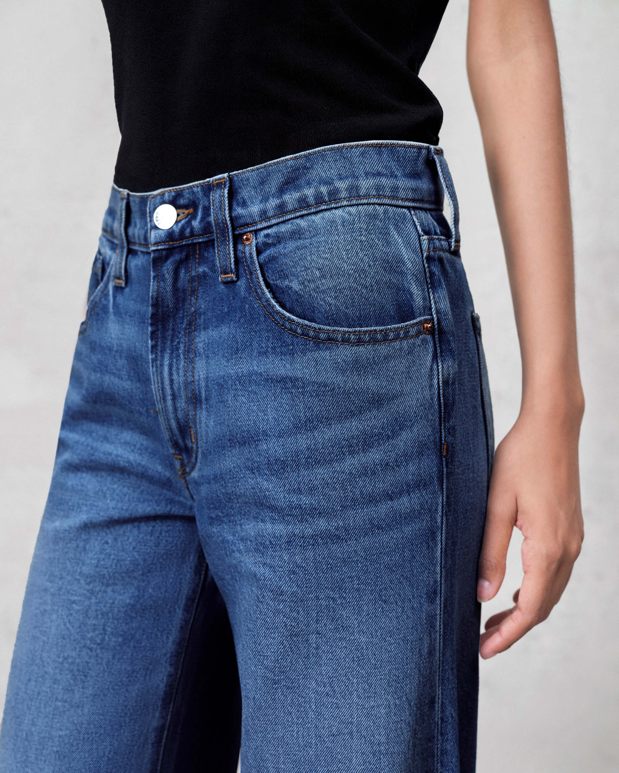 Shop EDWIN USA's Marli Super Wide Leg jeans, premium high rise wide leg jeans made in USA. Enjoy stylish comfort and superior quality denim today.