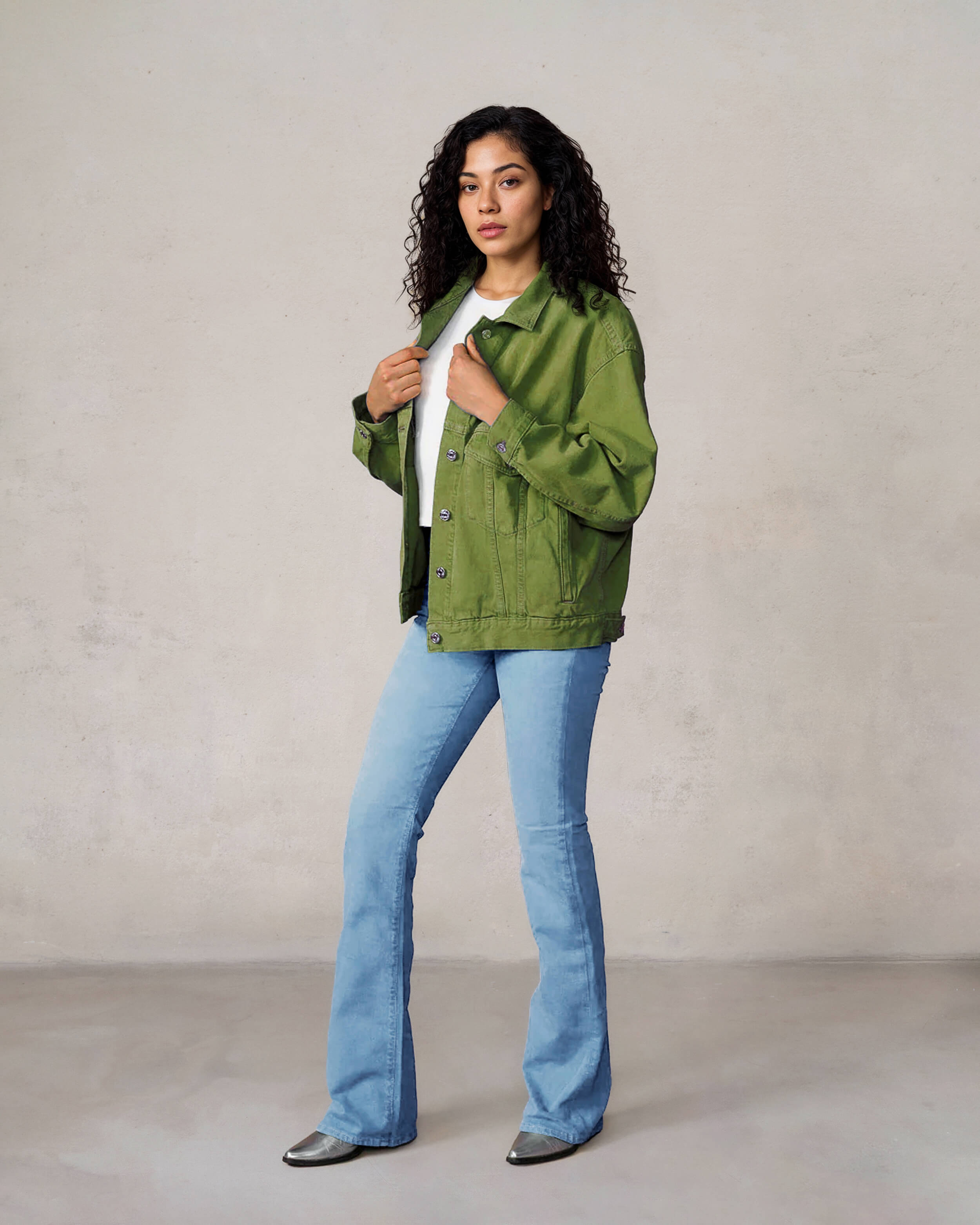 Discover the Cameron Trucker Jacket in Mayfly Green, your ultimate versatile companion for any weather. Stay stylish and comfortable, rain or shine!