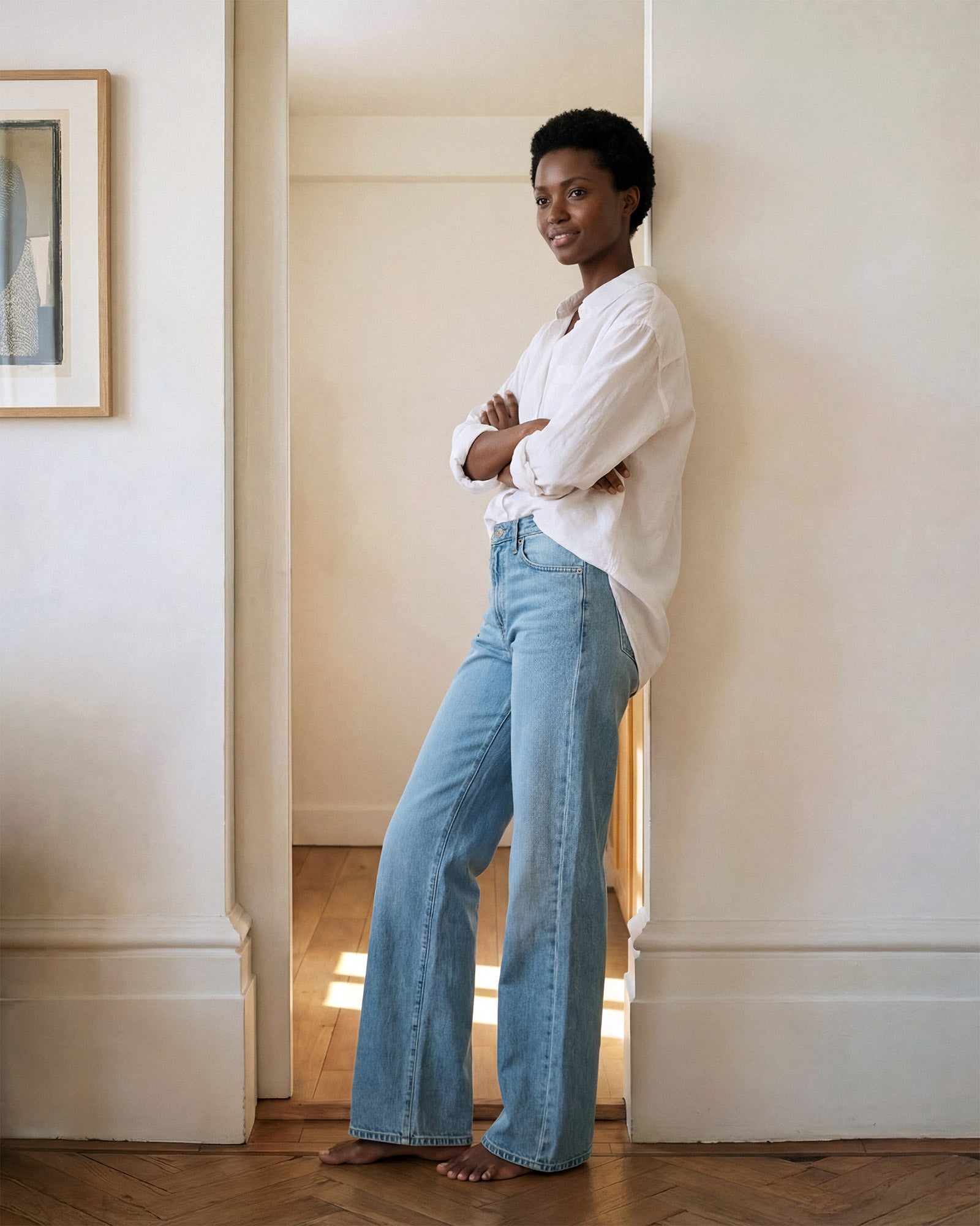 Discover the Marli Wide Leg Crosby, a stylish high-rise denim pant that flatters your waist and hips while offering a relaxed fit for effortless casual elegance.