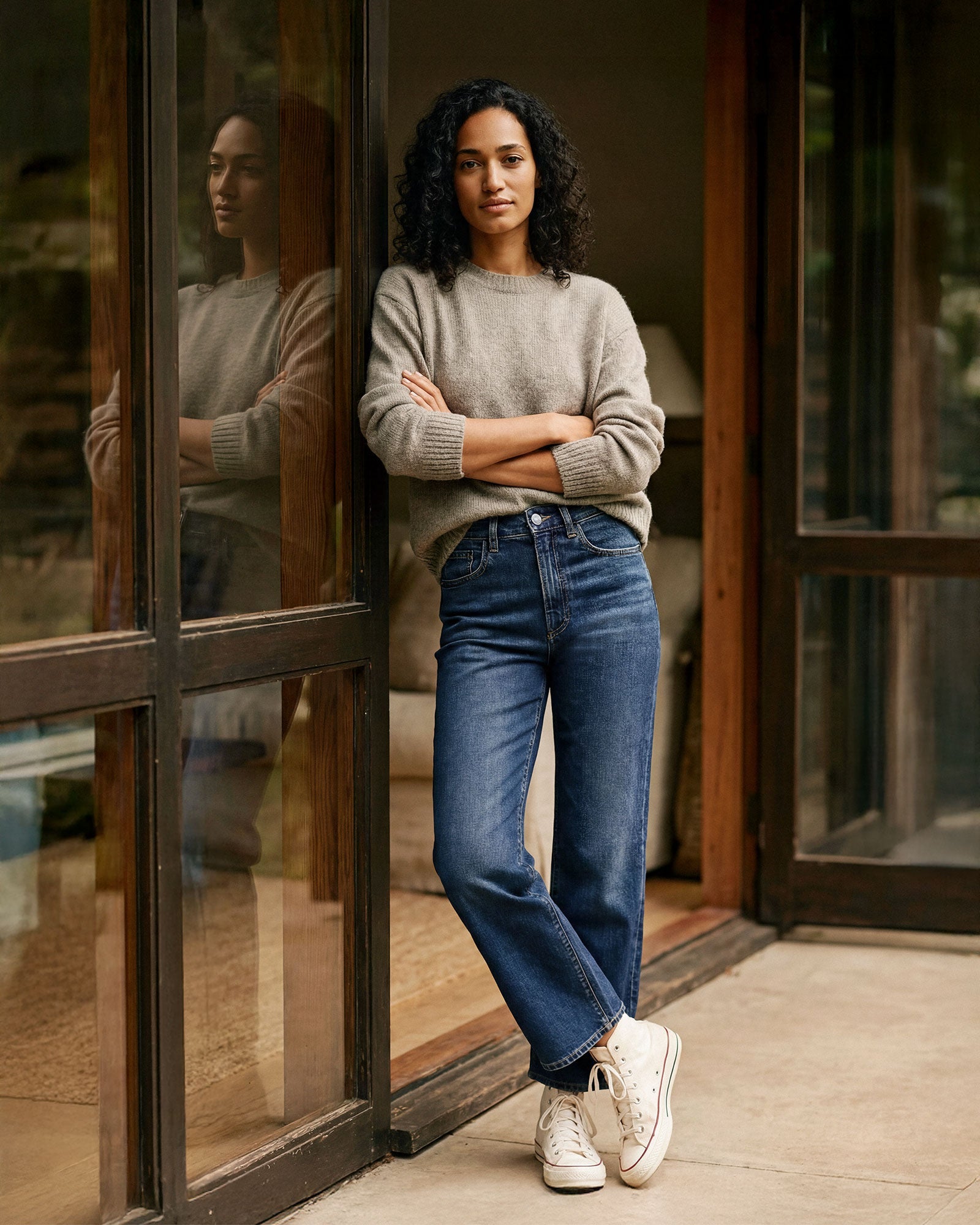 Shop EDWIN USA's Marli Wide Leg Ankle jeans crafted from high-quality made in USA denim for a stylish, comfortable fit. Perfect for versatile everyday wear.