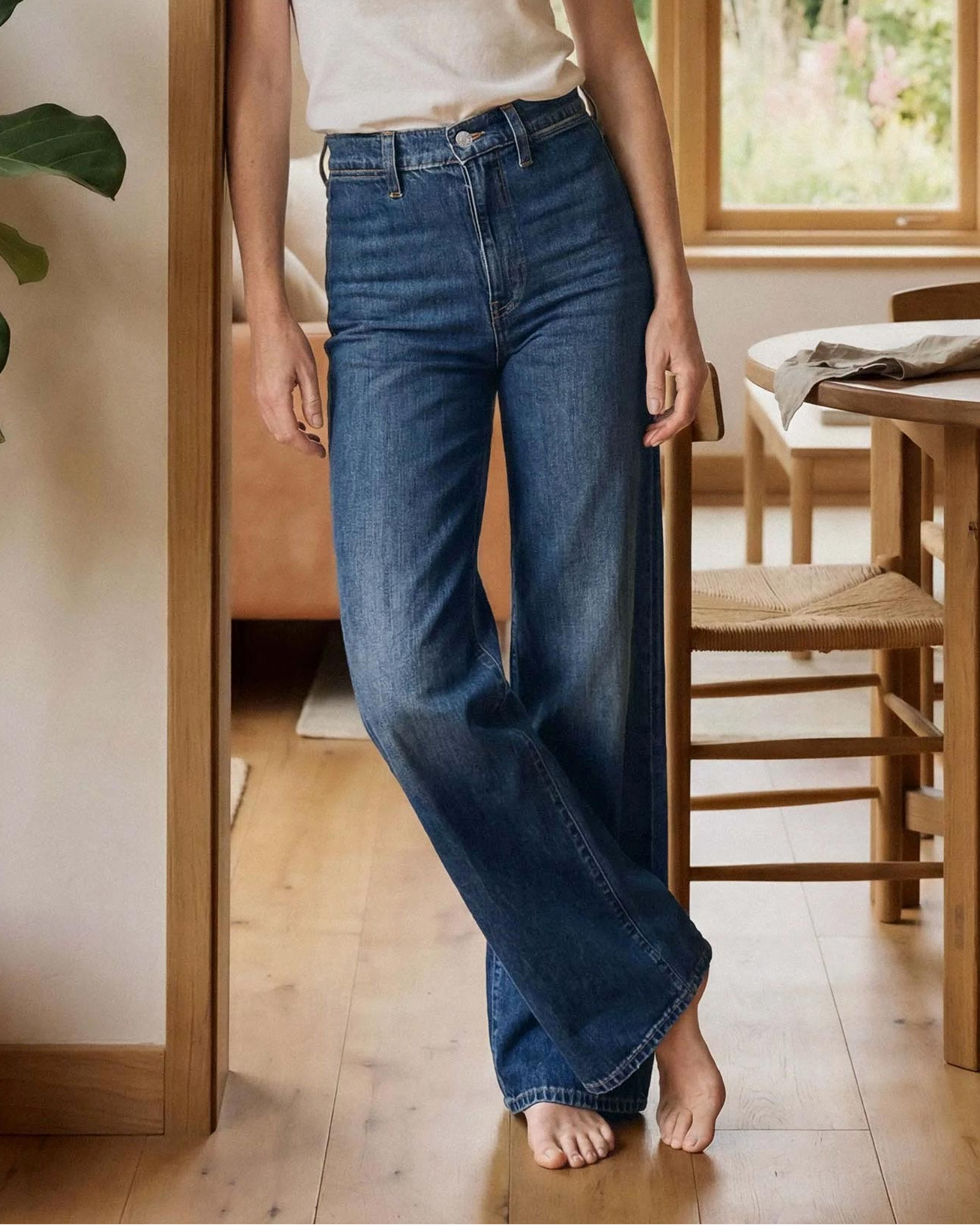 Elevate your style with the Iris Palazzo pant. This high-waisted, slim wide-leg design offers comfort and versatility for any fall occasion.