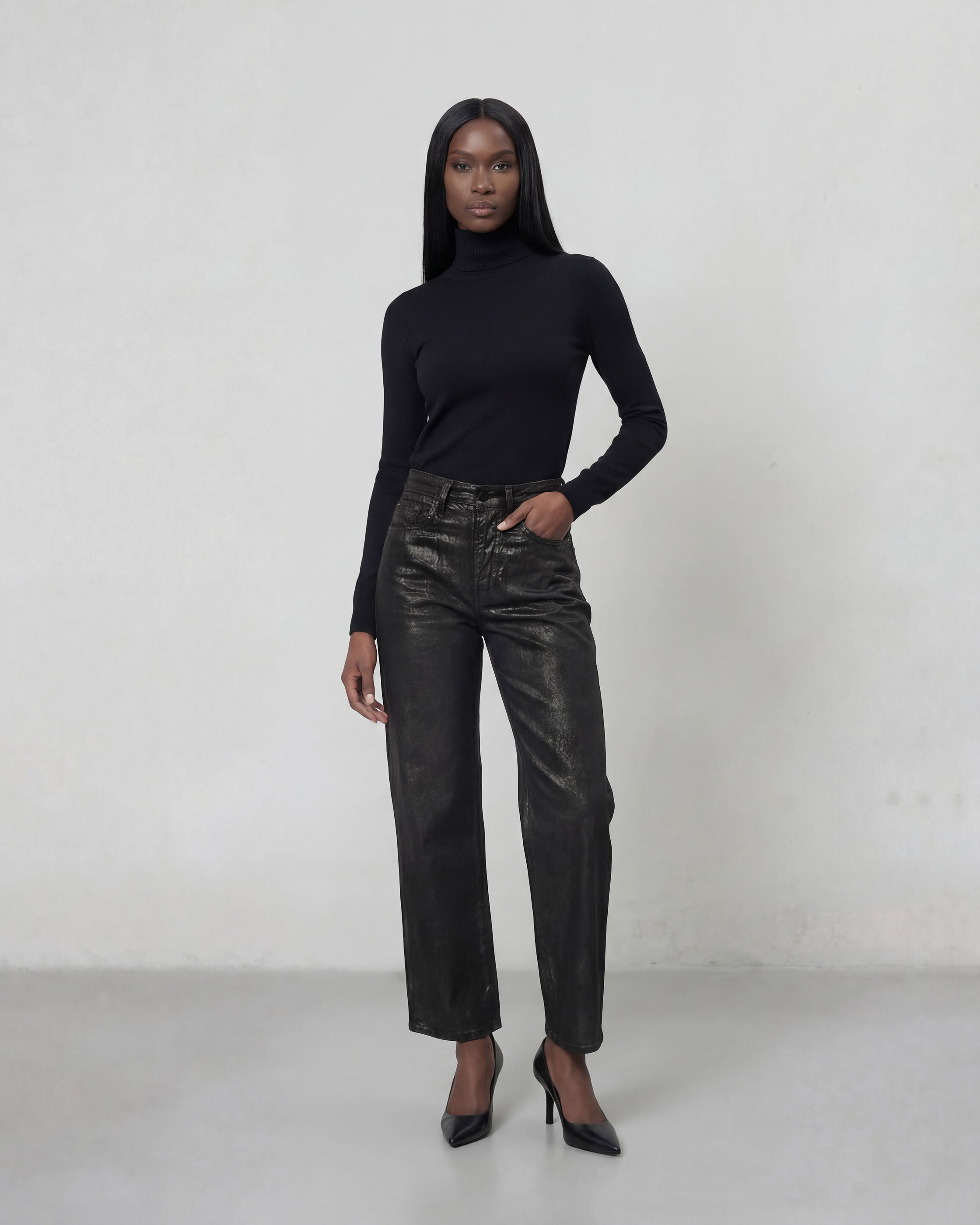 Discover the Marli Wide Leg Lowell, a stylish high-rise denim pant that flatters your waist and hips while offering a relaxed fit for effortless casual elegance.