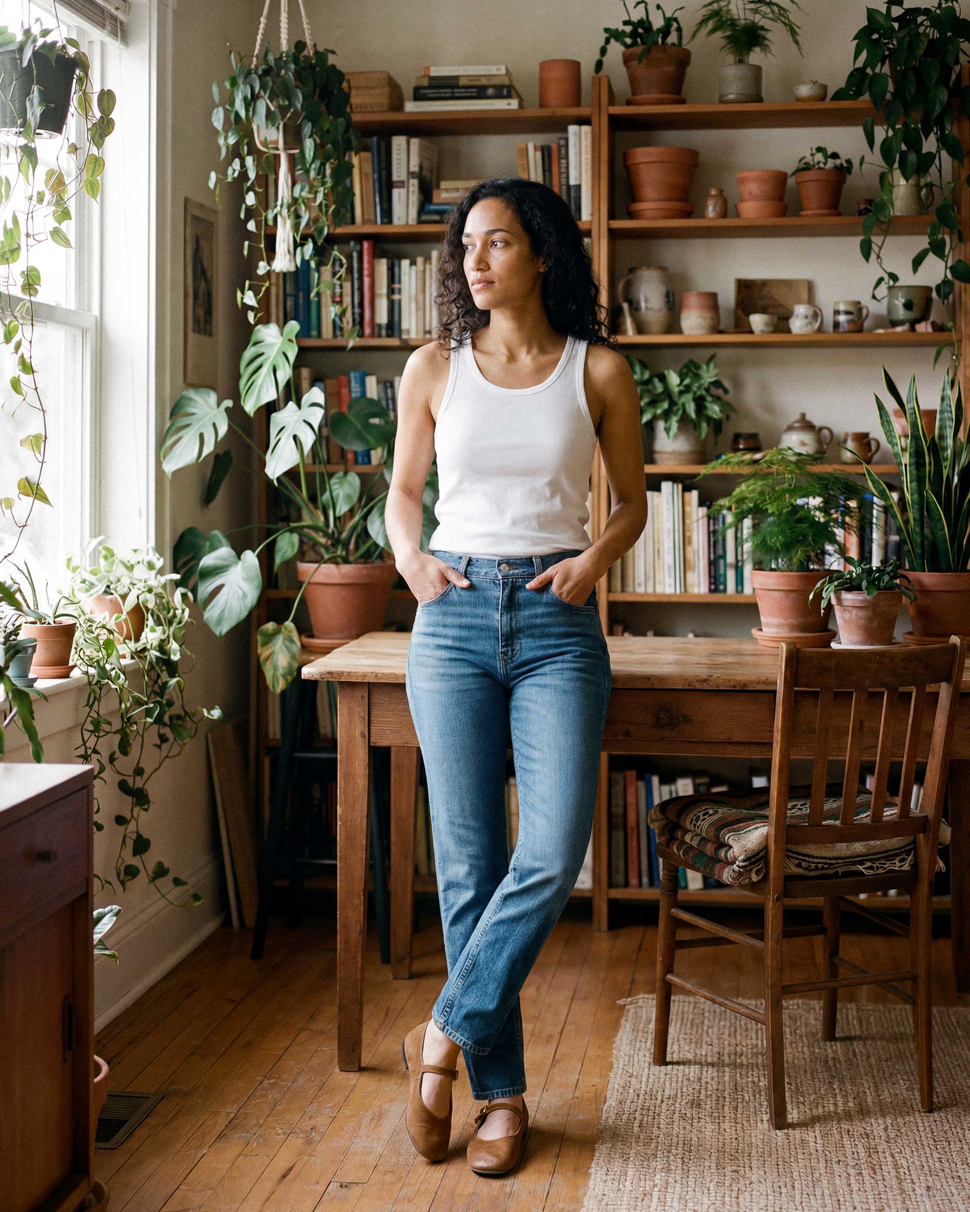 Relaxed boyfriend denim with a straighter leg line & optimized with stovepipe-inspired keywords for search discovery.