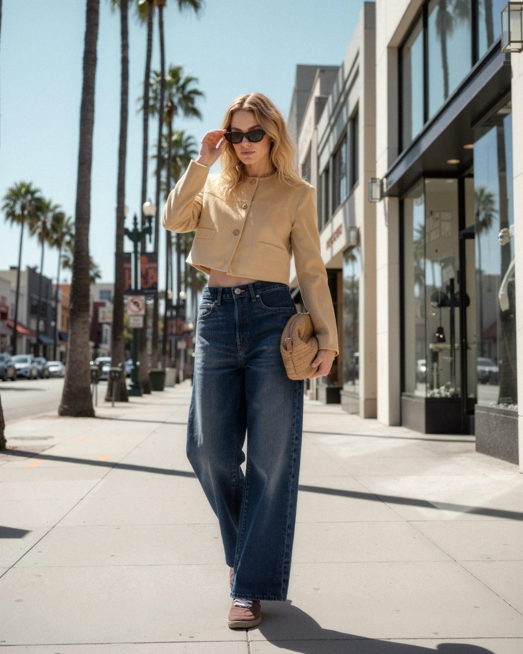 Sawyer Boyfriend Mid Rise in MAGNOLIA COATED. Built with regenerative cotton for conscious comfort. Made in the USA, offering a polished look that wears like a second skin.