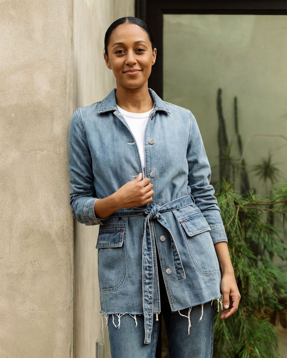 Odyssey Teri Trench Coat Denim Style for Women | EDWIN USA