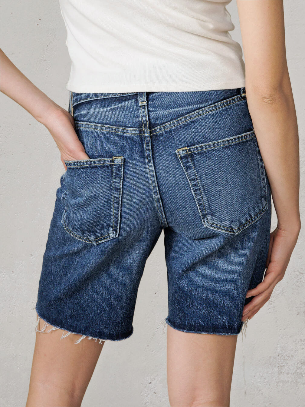 Shop EDWIN USA for Sawyer Bermuda, high quality jean shorts for women featuring a stylish fit and premium denim. Perfect for comfort and casual style.